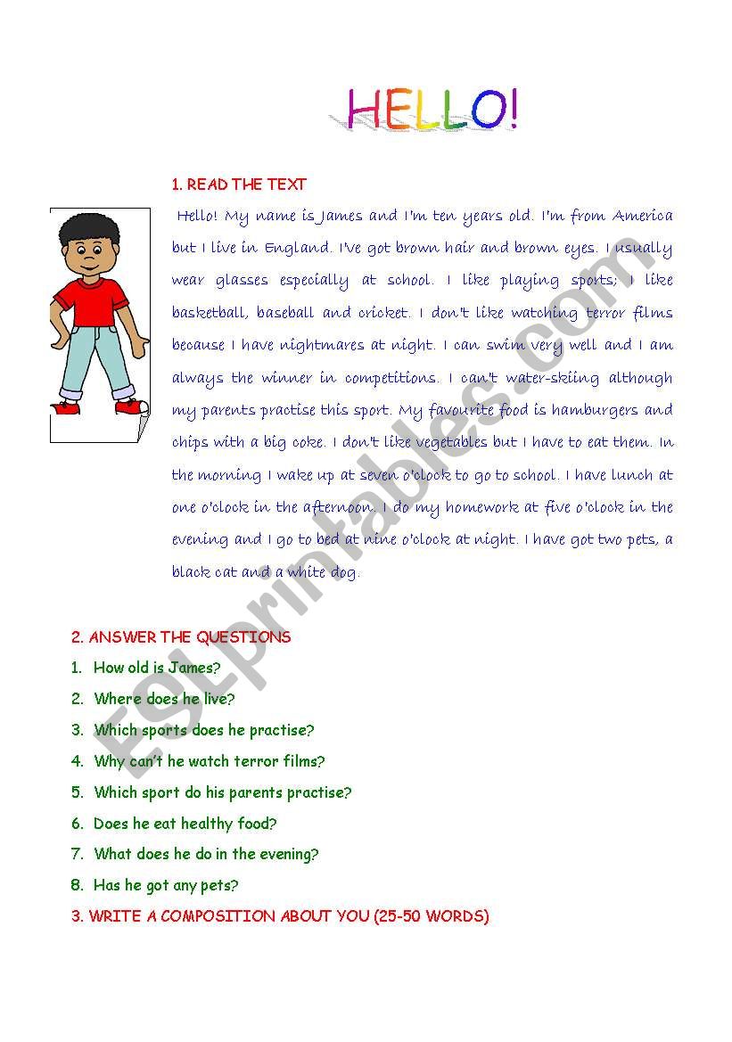 INTRODUCING ONESELF worksheet