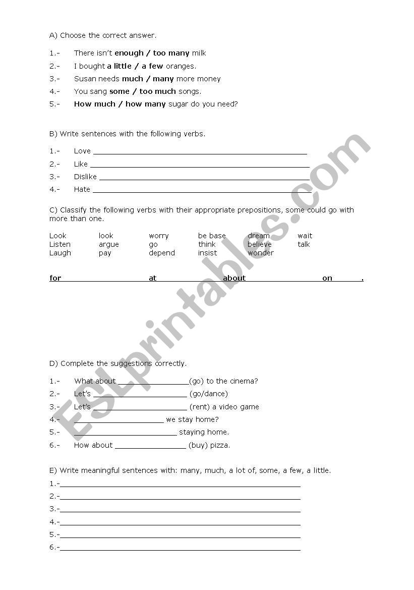 Review worksheet