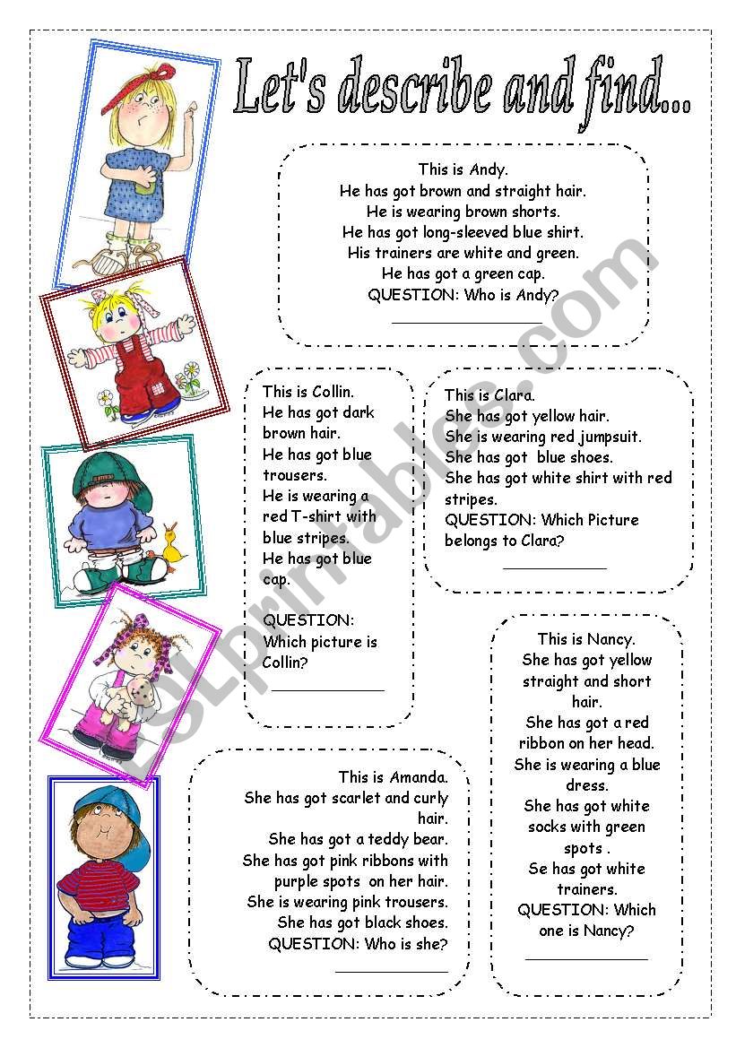 Matching activity.. worksheet