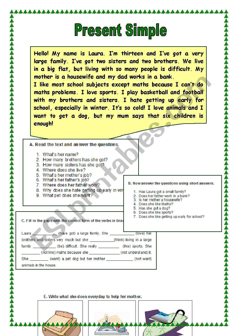 Present Simple (14.07.09) worksheet