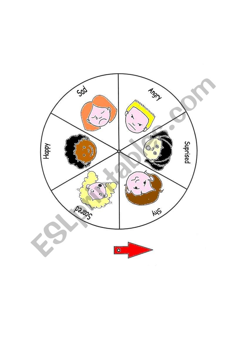 Emotion Wheel worksheet