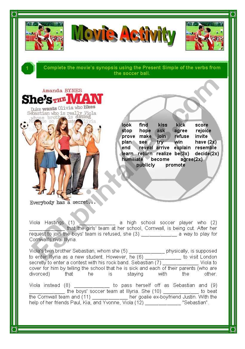 Movie Activity - Shes the man