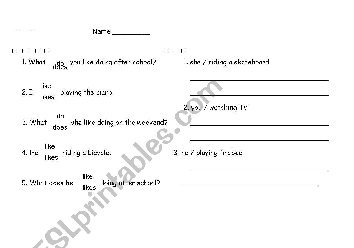 helping verbs worksheet