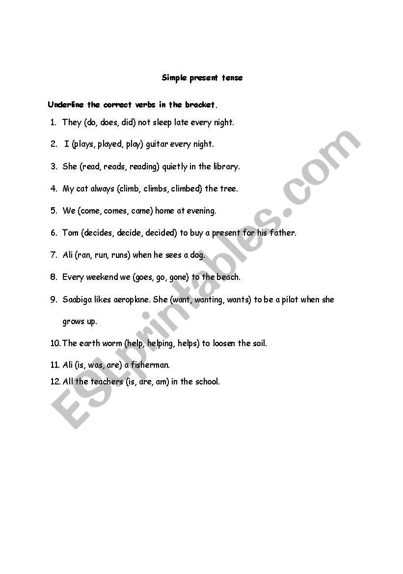 worksheet worksheet