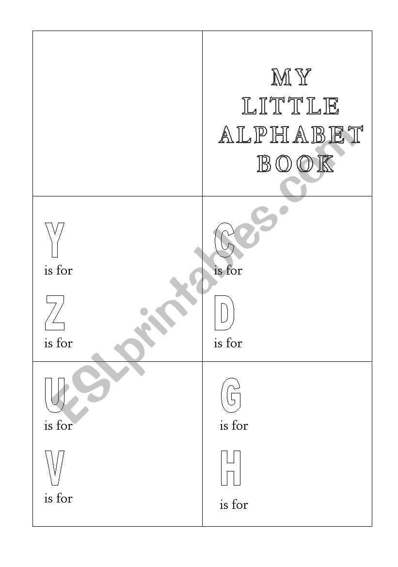 My little alphabook worksheet