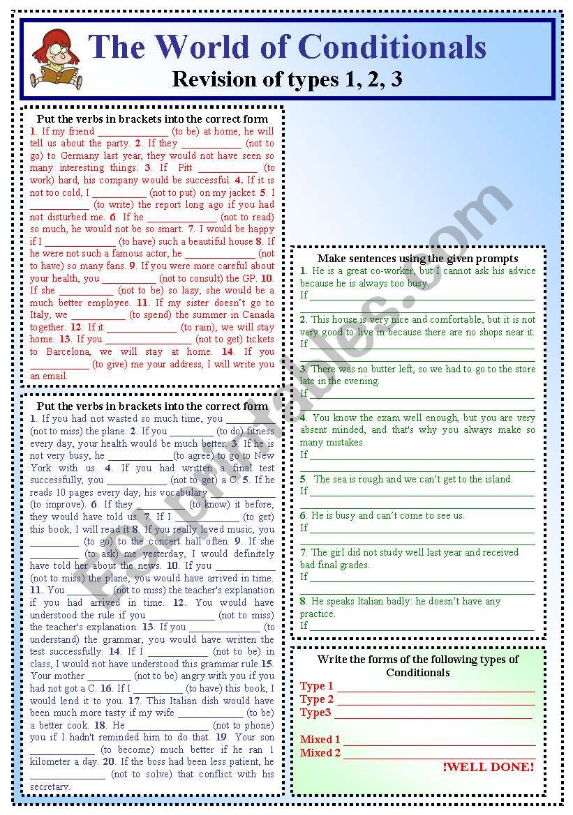 The World of Conditionals worksheet