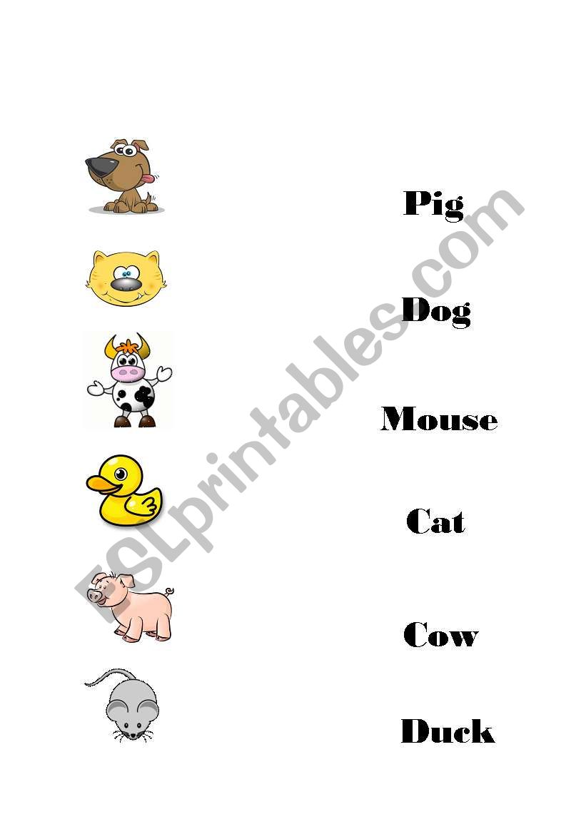 farm animals worksheet