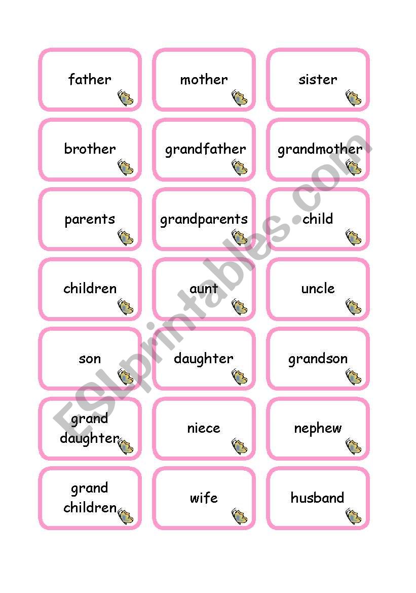 SPELLING CARDS worksheet