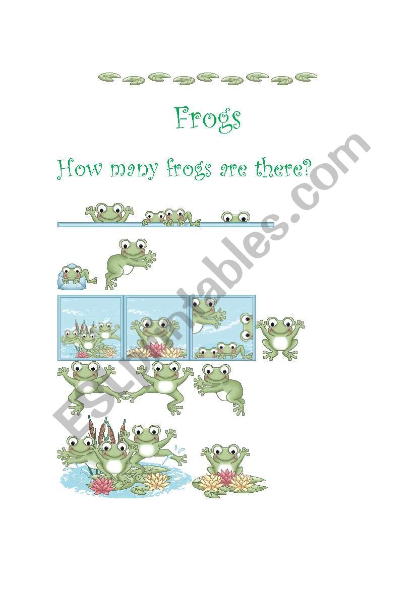 Frogs worksheet