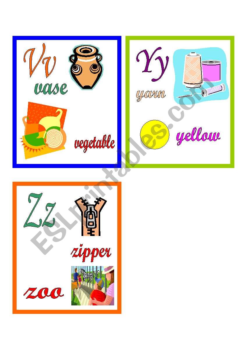 Alphabet book worksheet