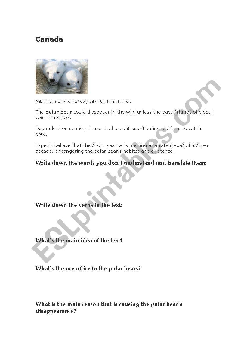 Climate changes worksheet