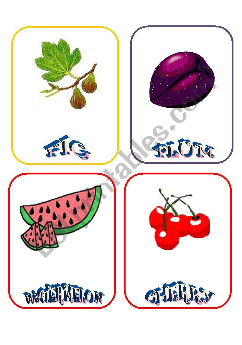 FRUITS 6 worksheet