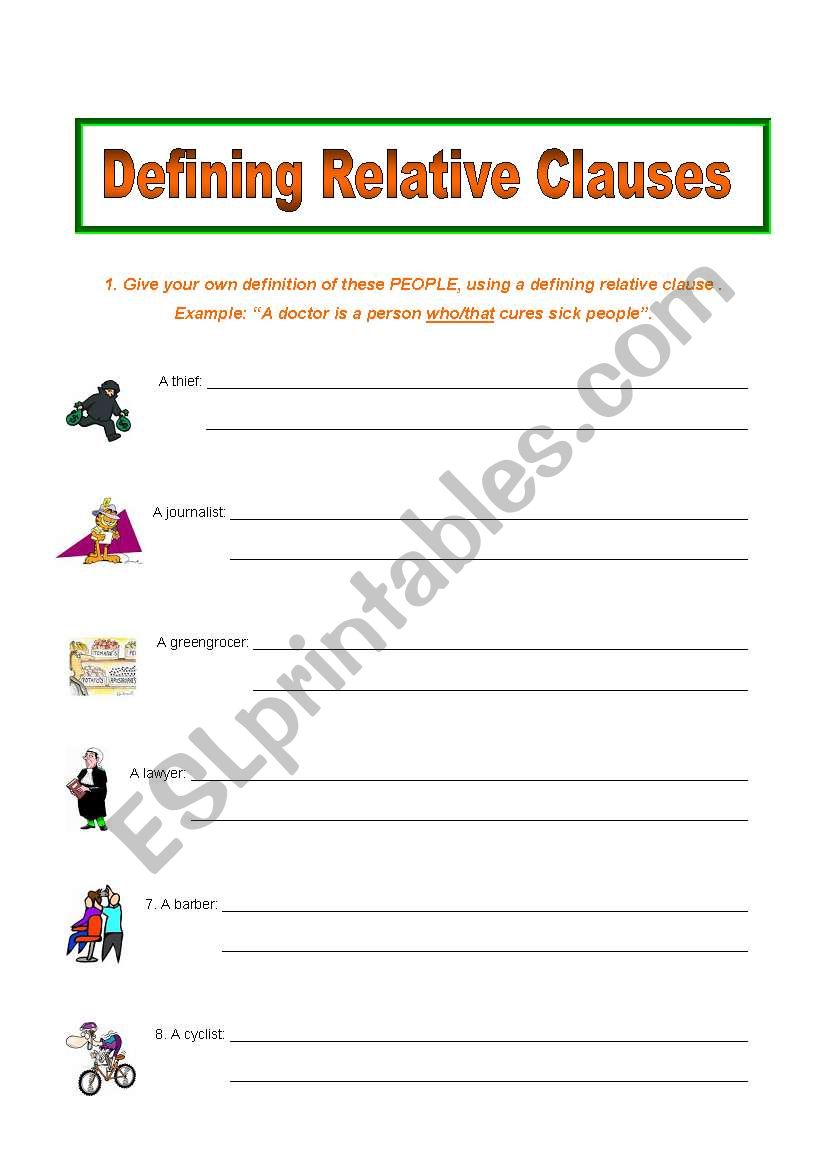 Defining Relative Clauses: Who or Which?