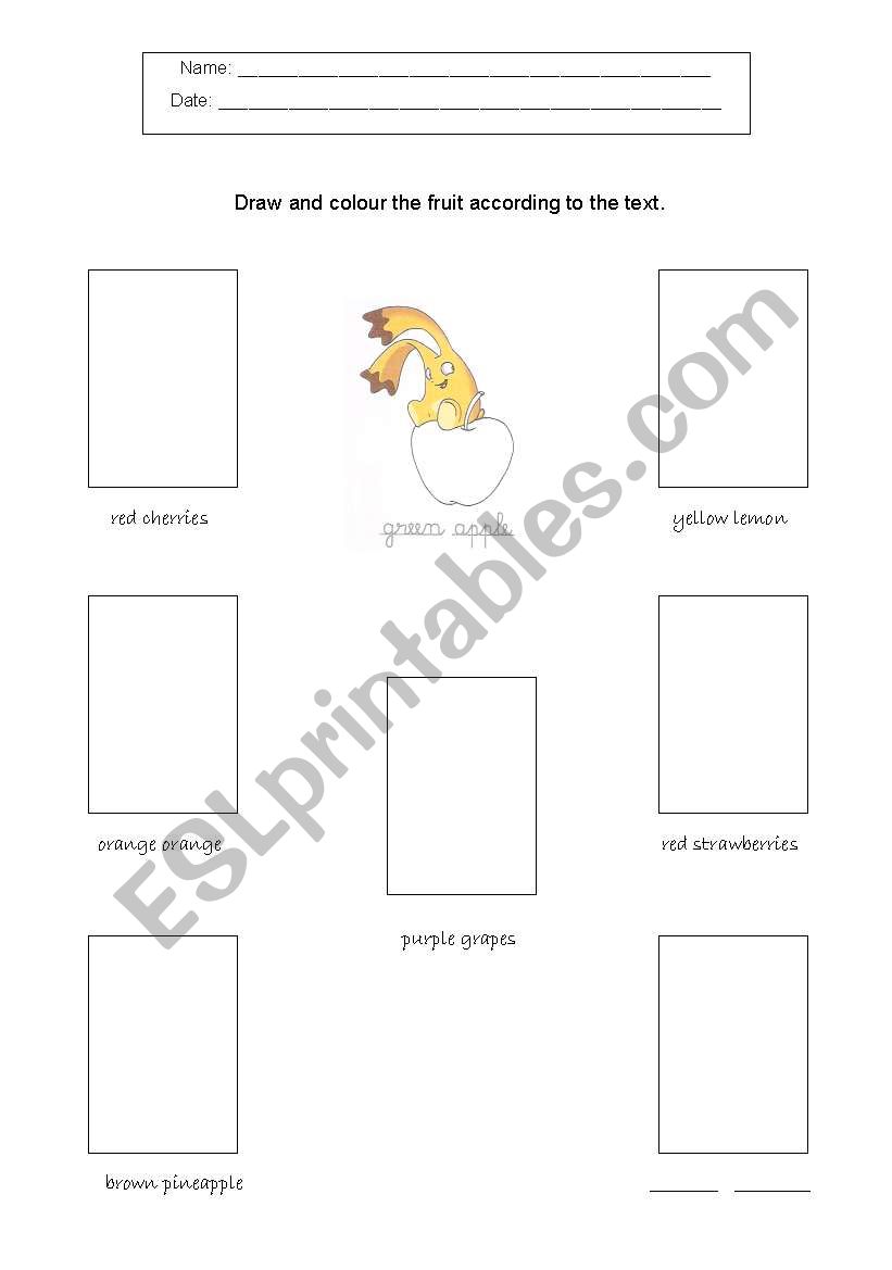 Fruit worksheet