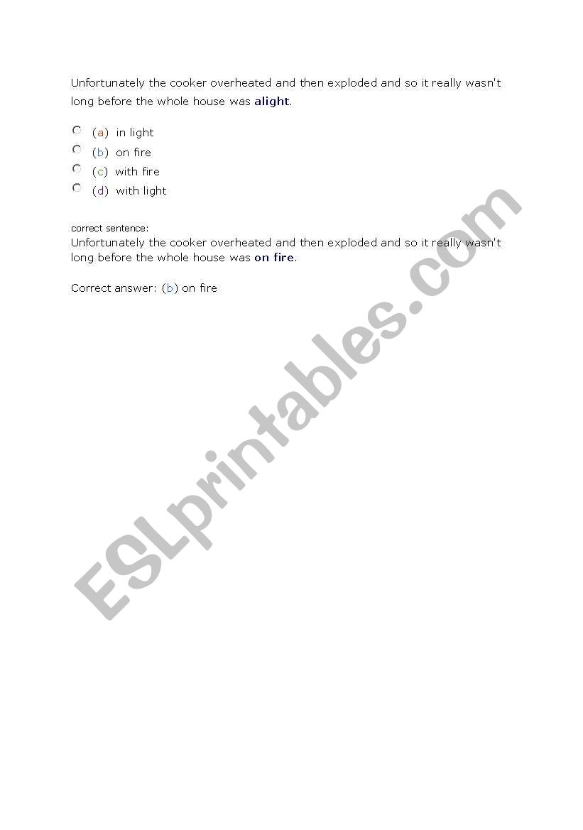 idioms1 worksheet