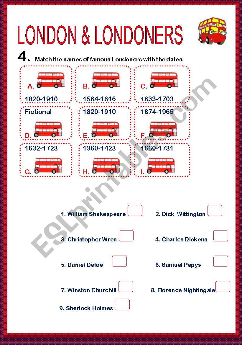 London & Londoners Part 3 worksheet