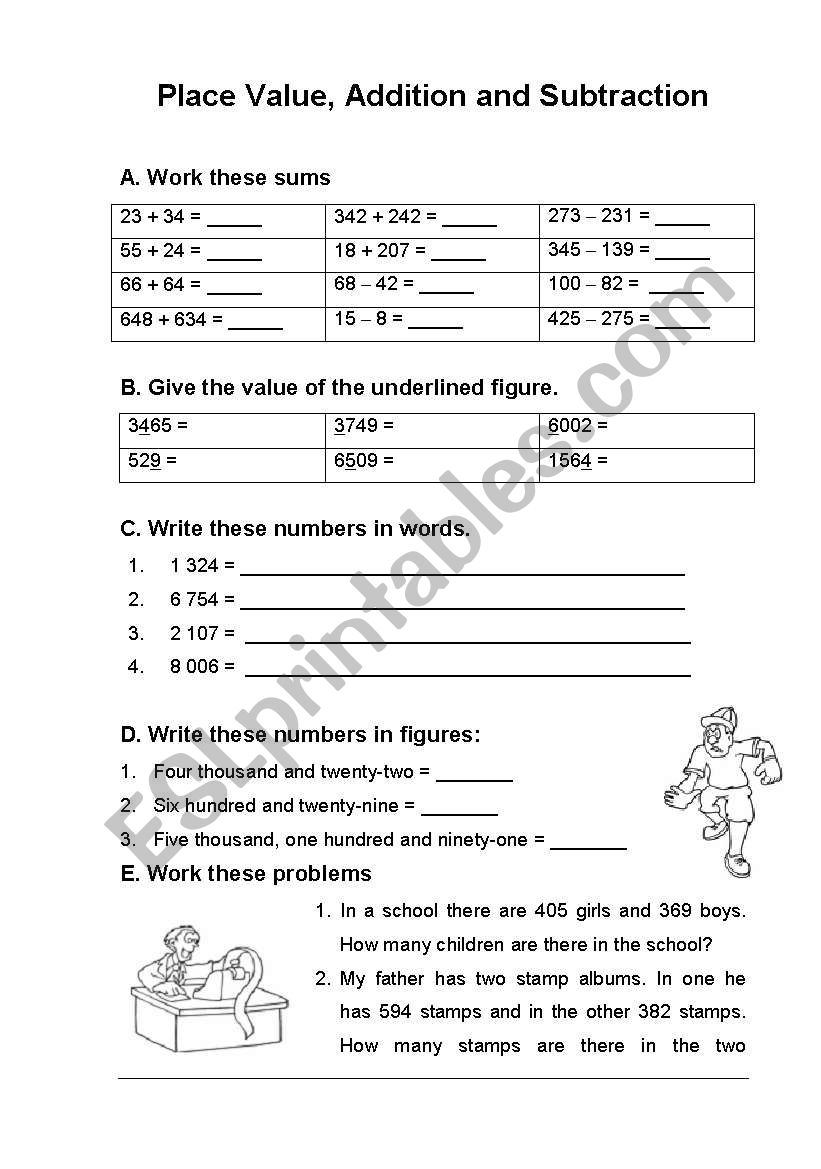 Place Value, Addition and Subtraction