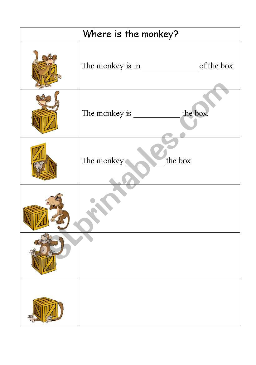 prepostion worksheet worksheet