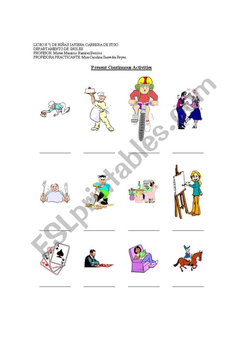What are these people doing? worksheet