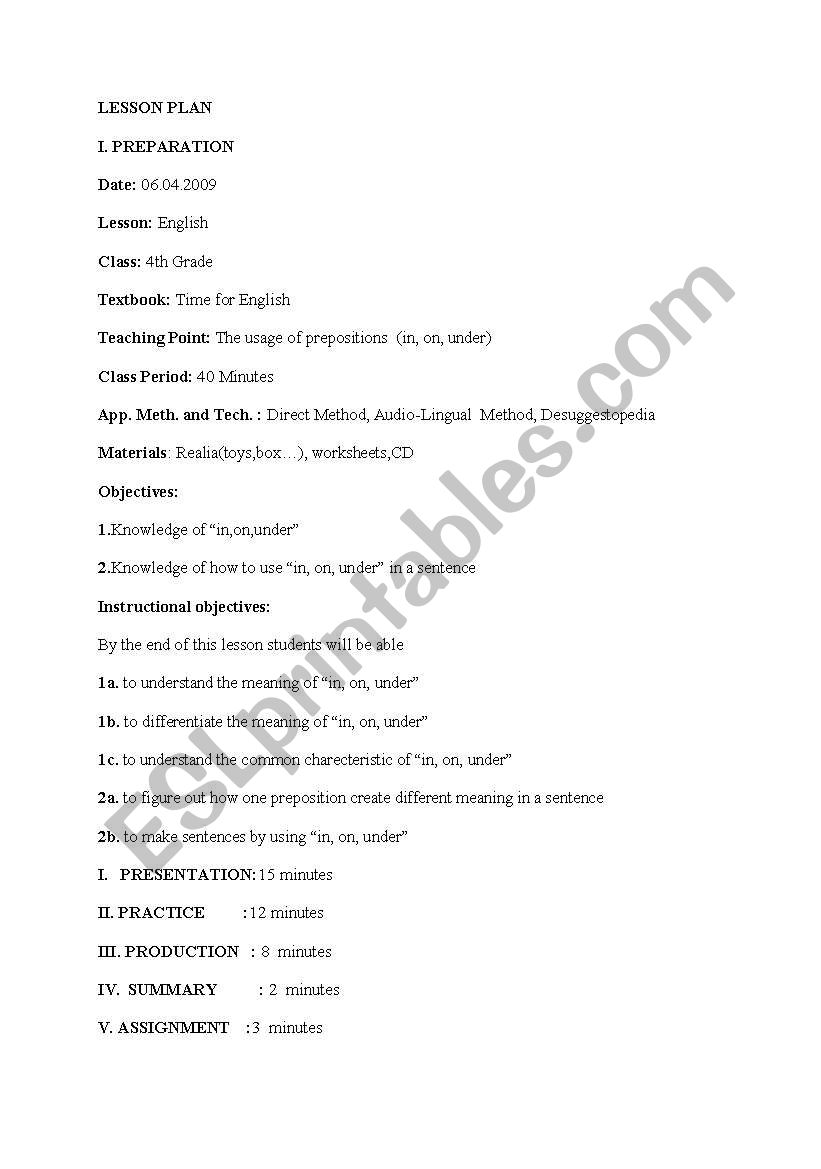 lesson plan-elementary-prepositions 