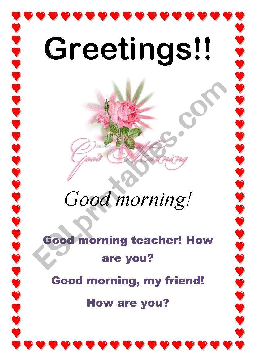 Greetings - Good morning (5/10)