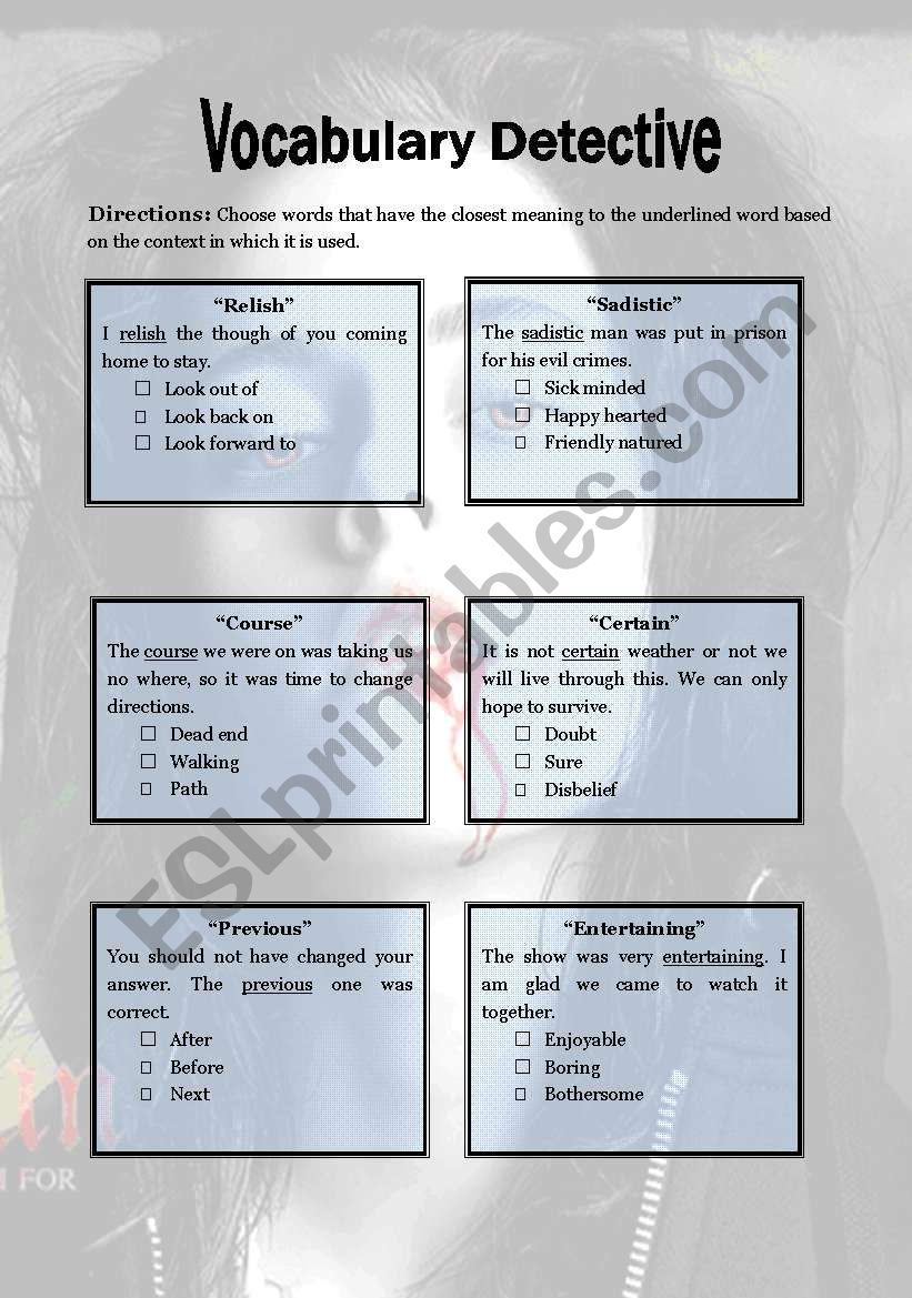 Vocabulary Dictionary 7 (seventh 15min of Twilight film)