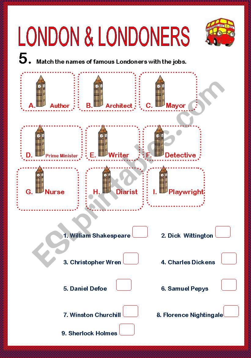 London & Londoners Part 4 worksheet