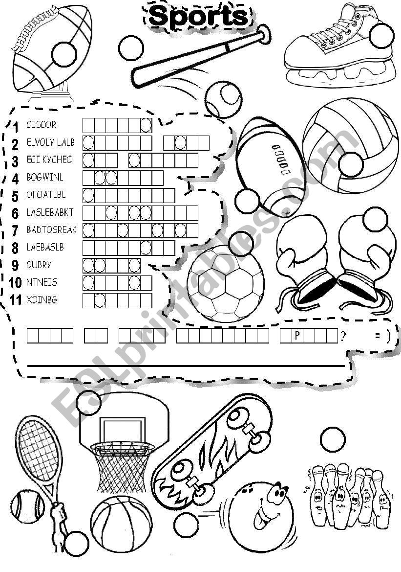 SPORTS PUZZLE and LETTER TILES