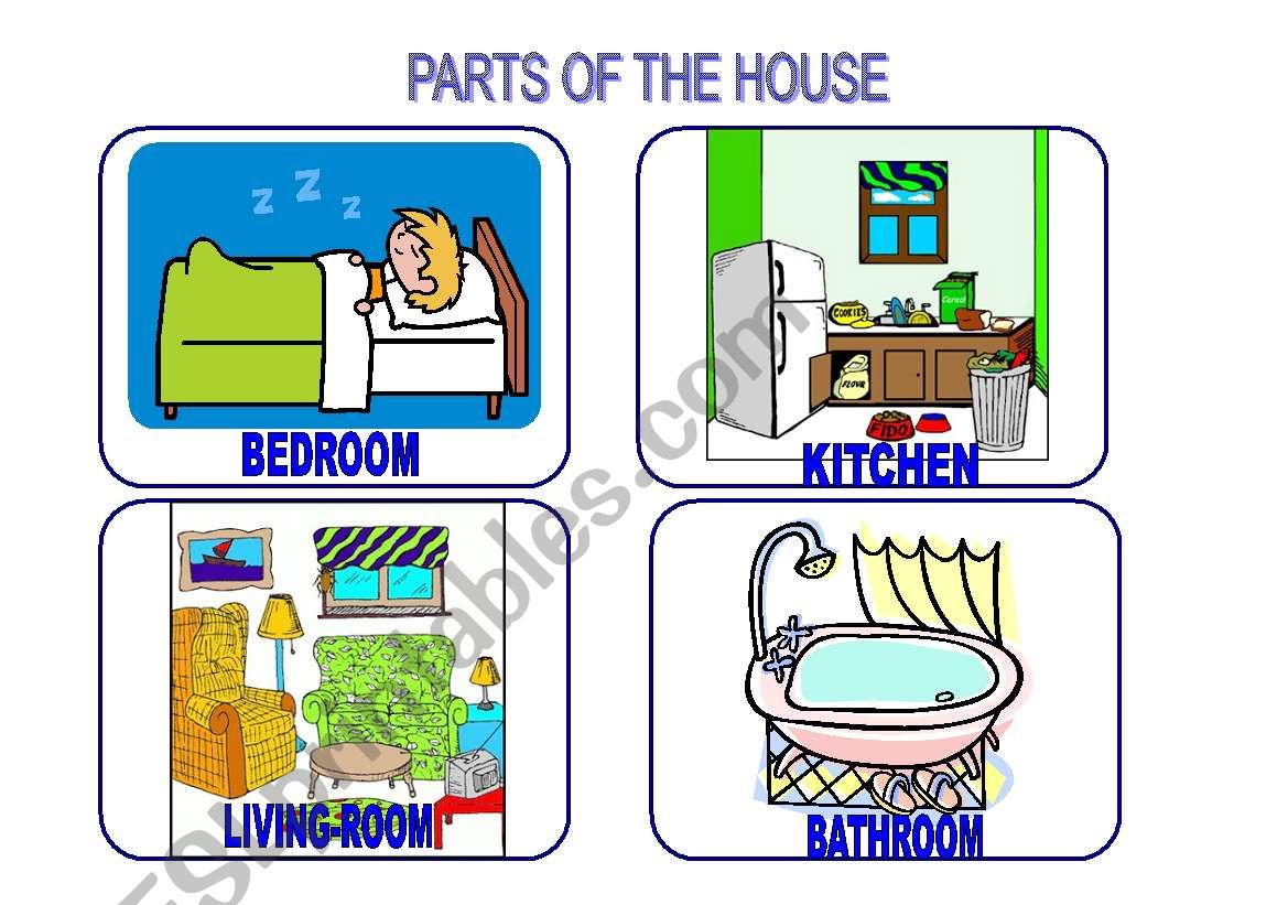 parts of the house (19.07.09) worksheet