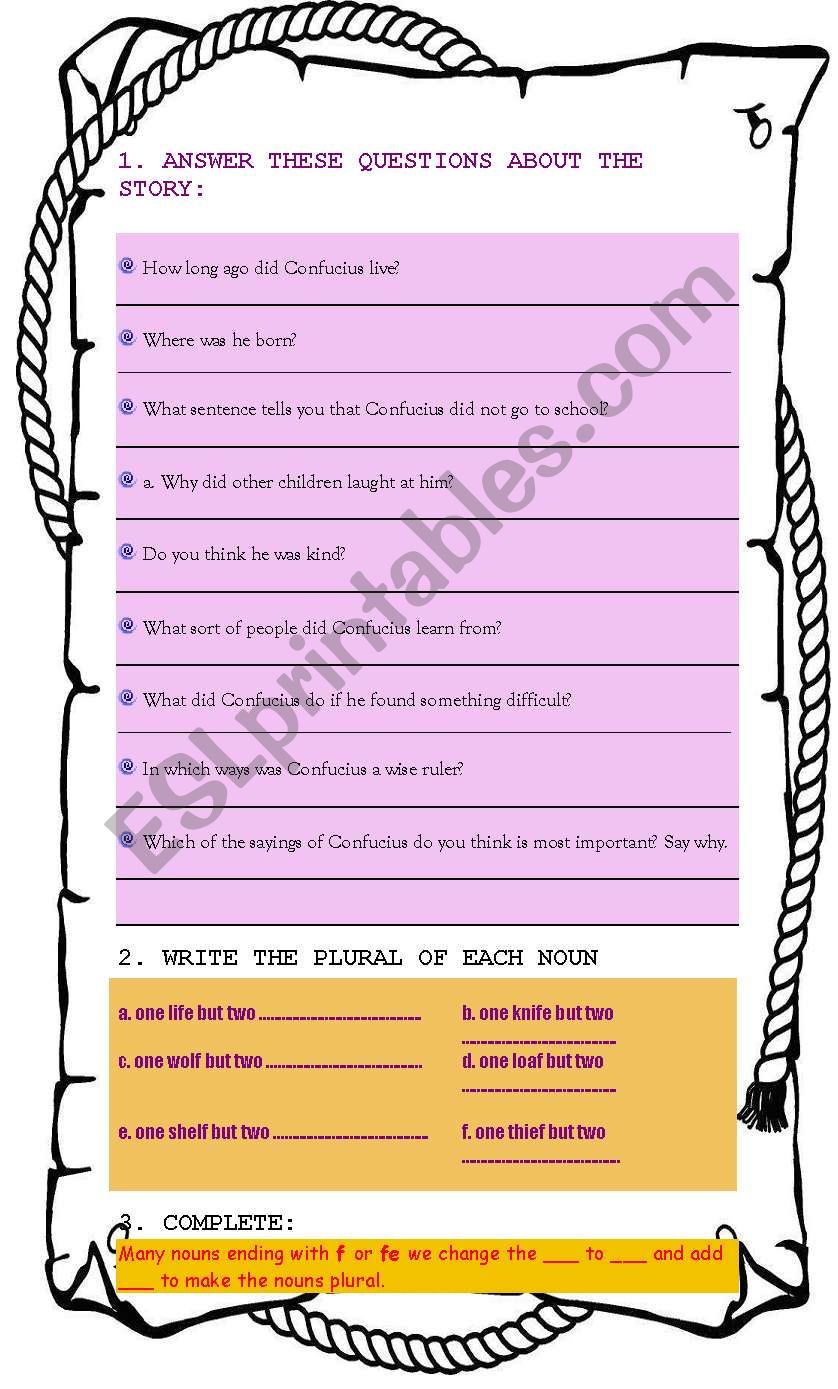 READING COMP FOLLOW UP ACTIVITY: 