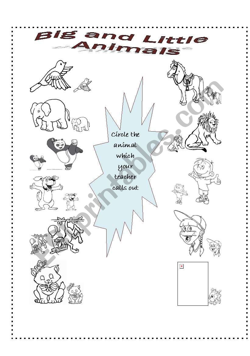 Bit and Little Circling worksheet