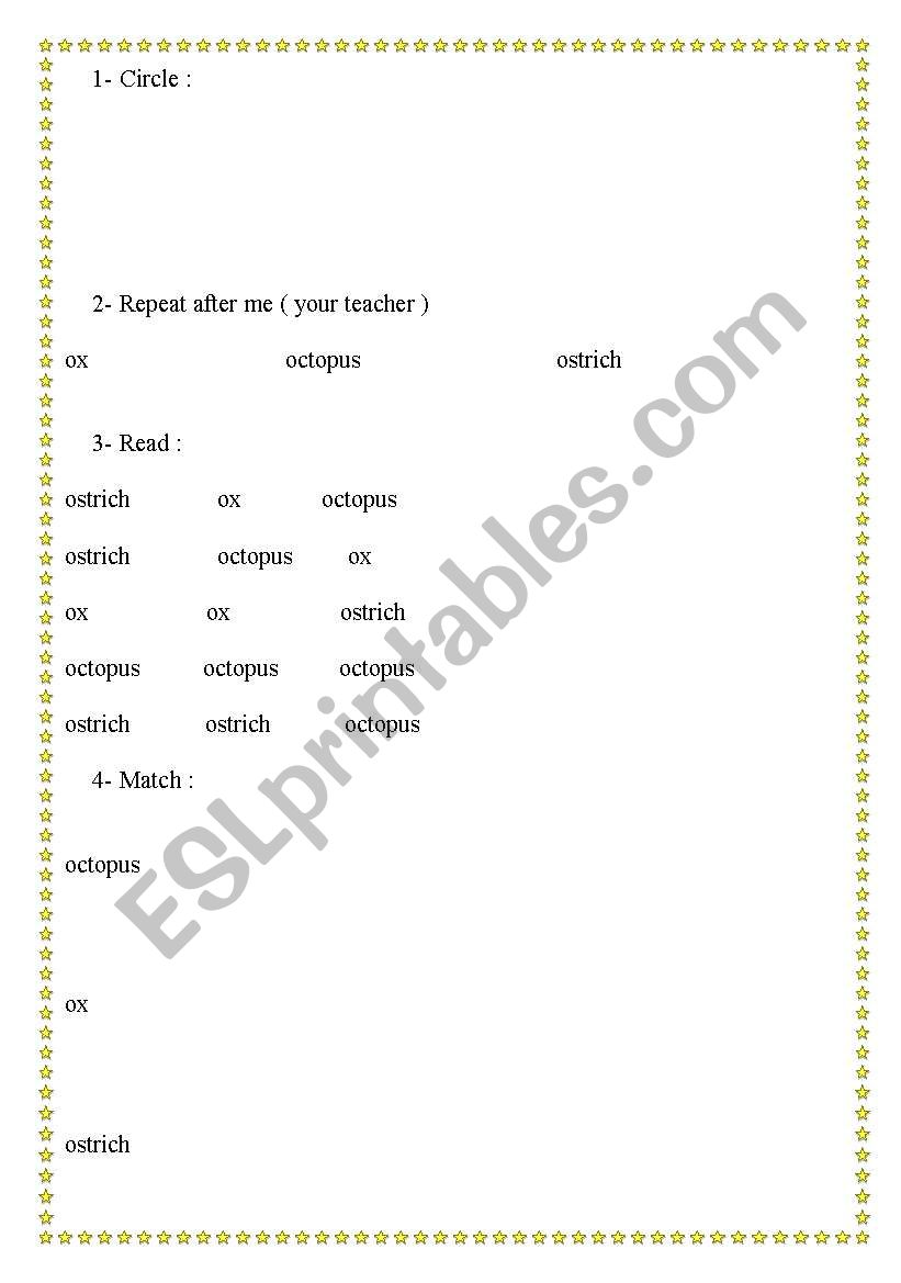 test worksheet