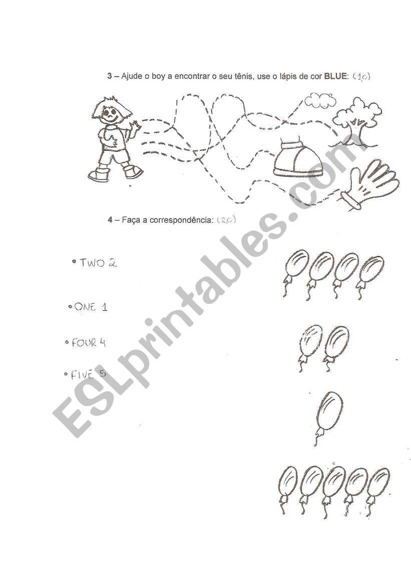 Test- children 2 worksheet