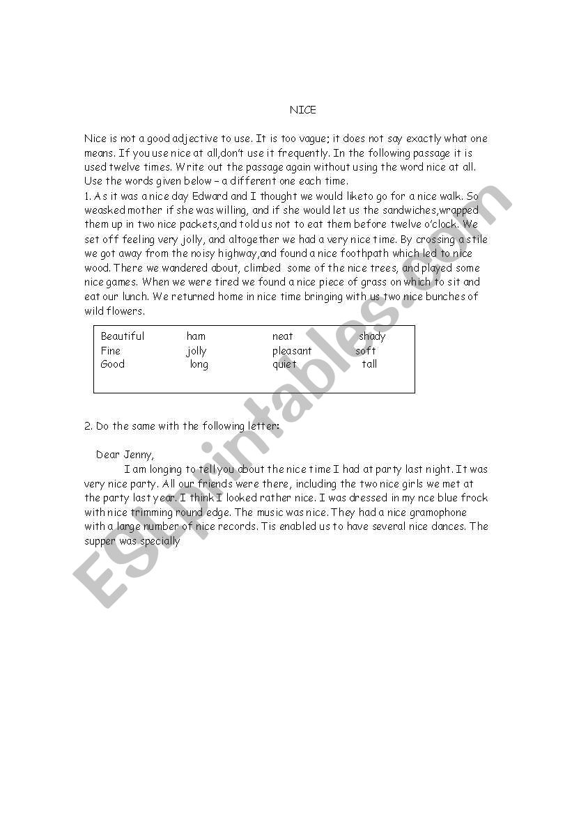 vocabulary worksheet worksheet