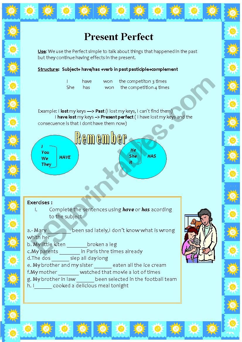 Simple Present Perfect Tense worksheet