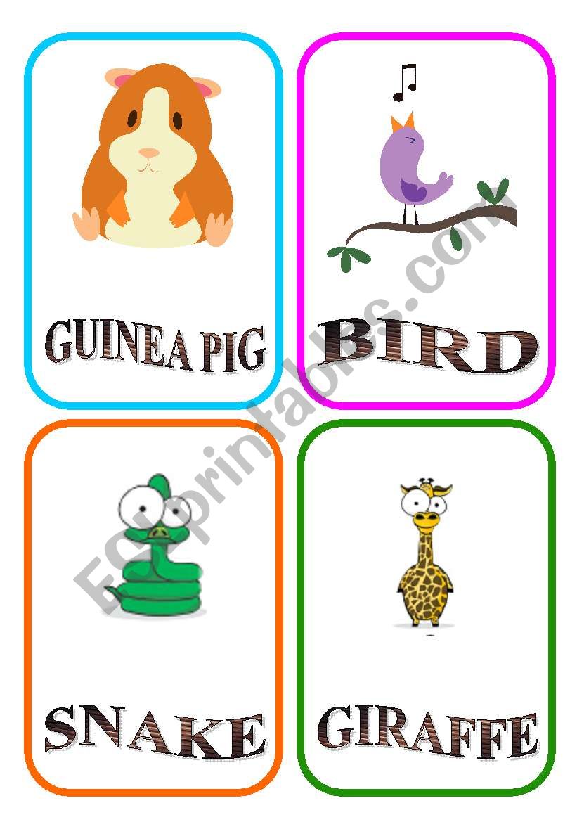 ANIMAL FLASH-CARDS - PART 6 worksheet