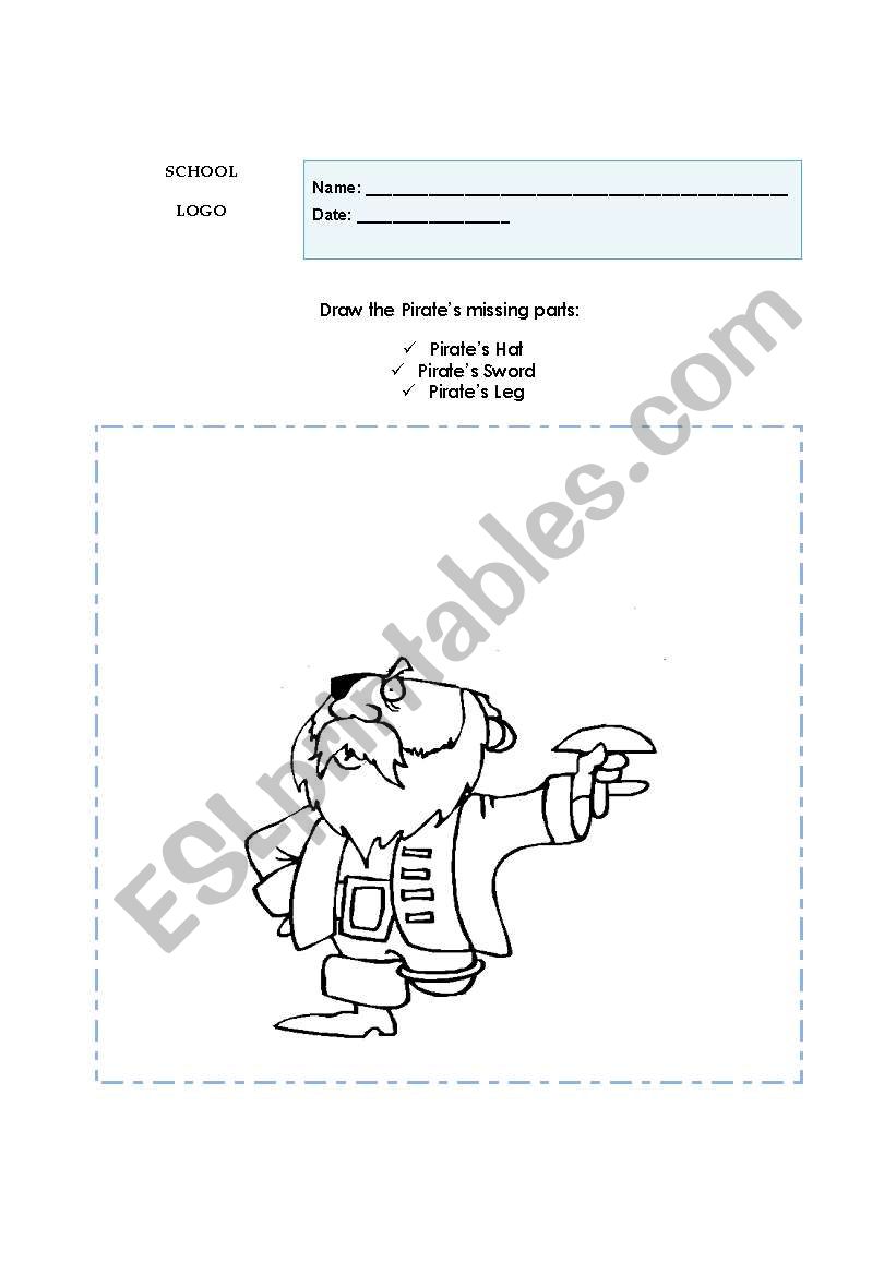 Pirate´s Leg (Possessives) worksheet