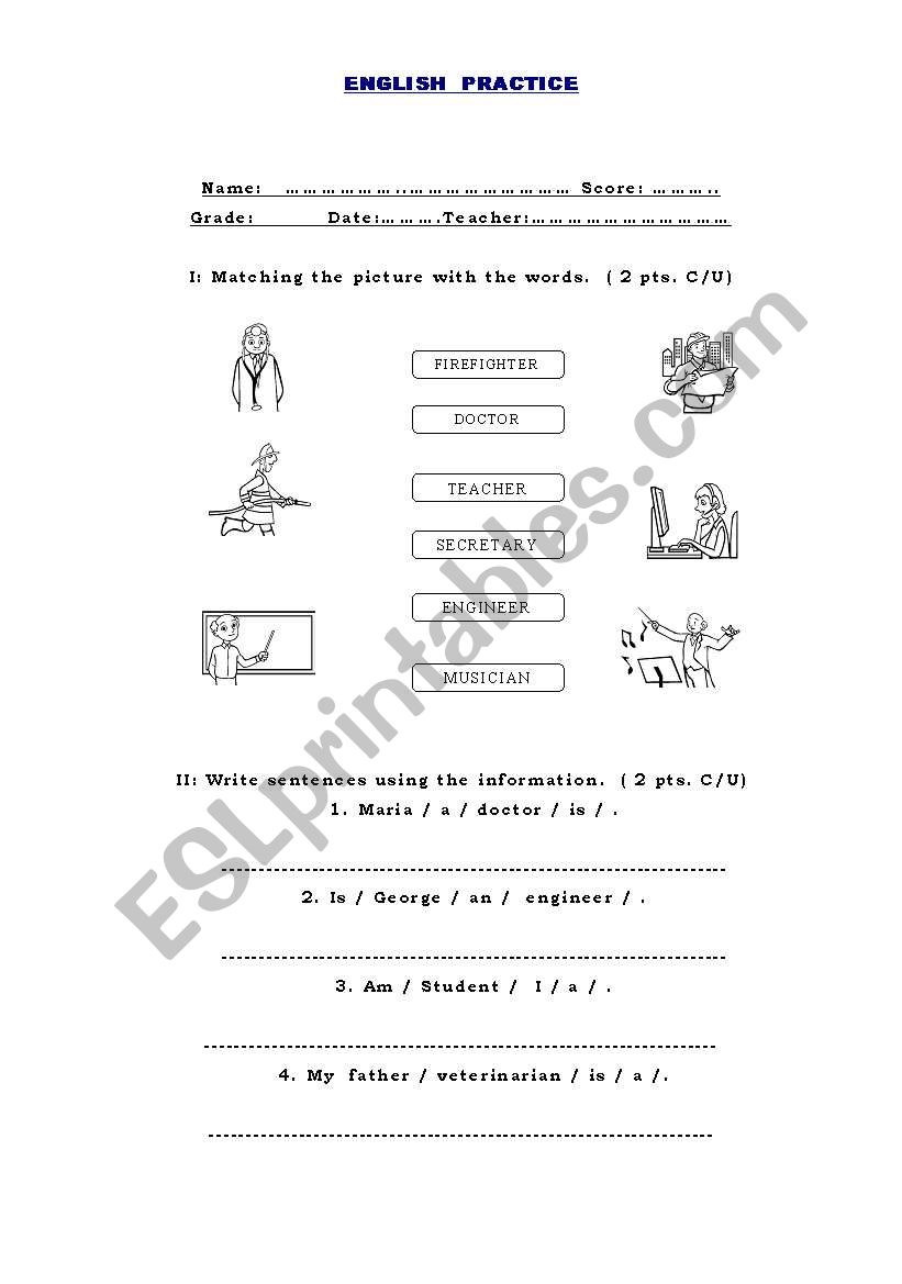 JOBS worksheet