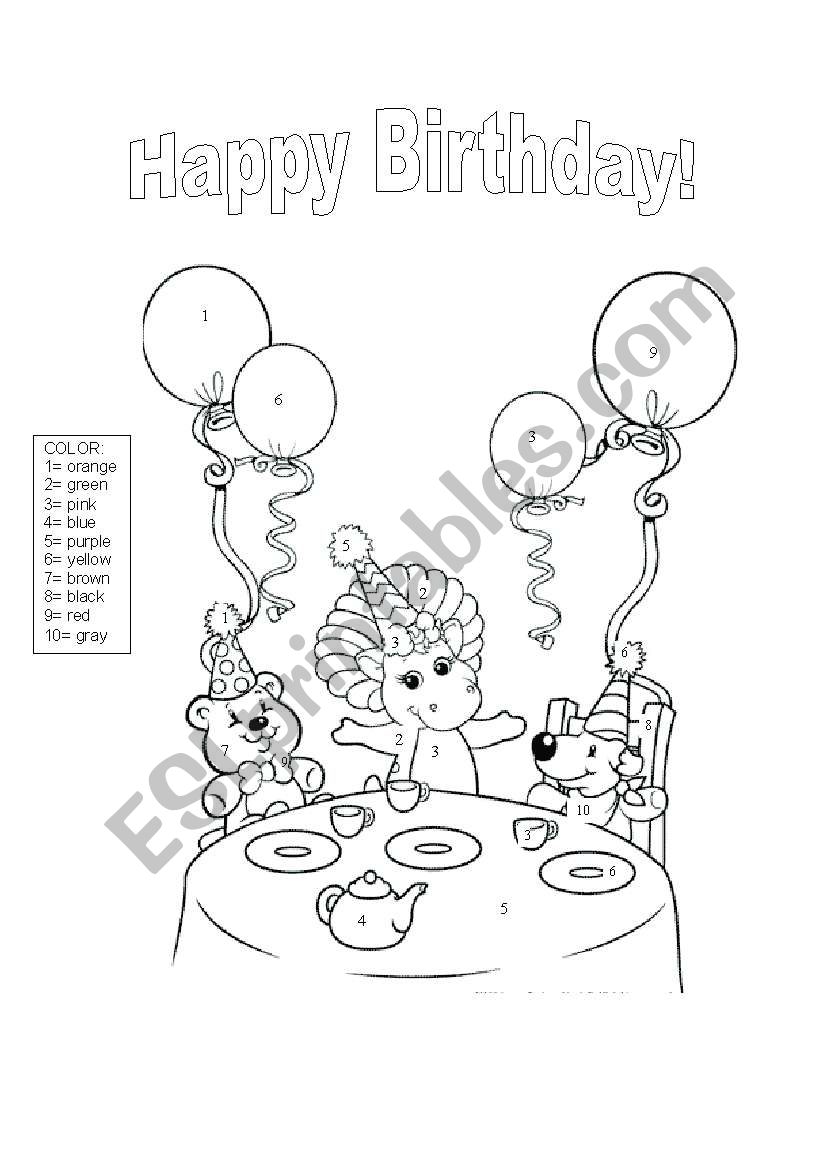 Happy birthday! worksheet