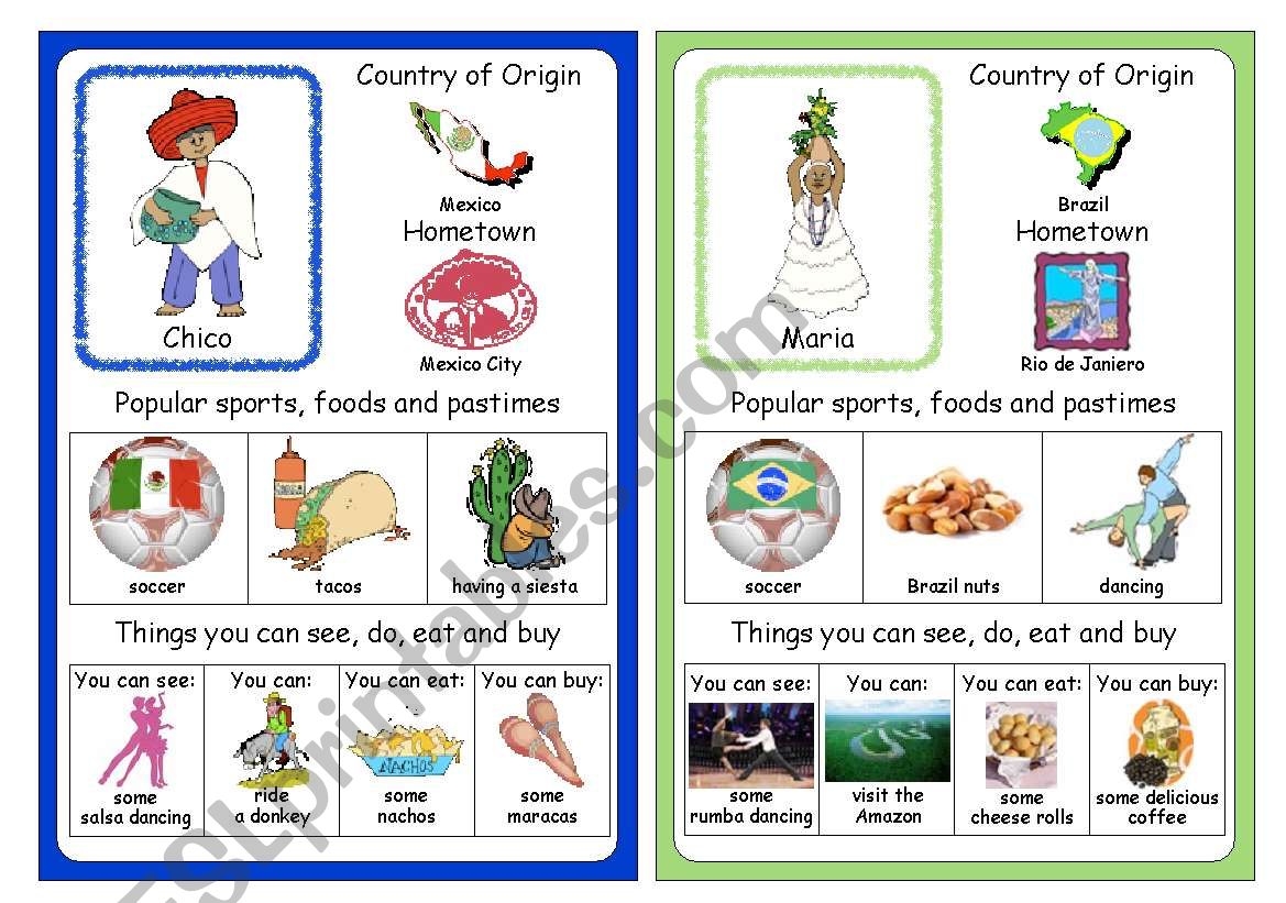 International characters 1 worksheet