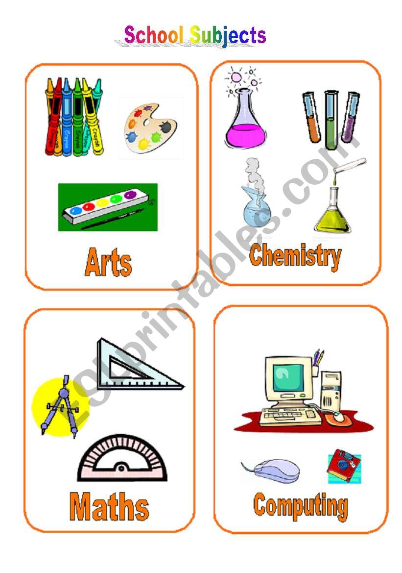 School Subjects 1 (20.07.09) worksheet