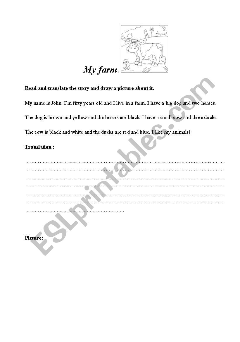 My farm worksheet