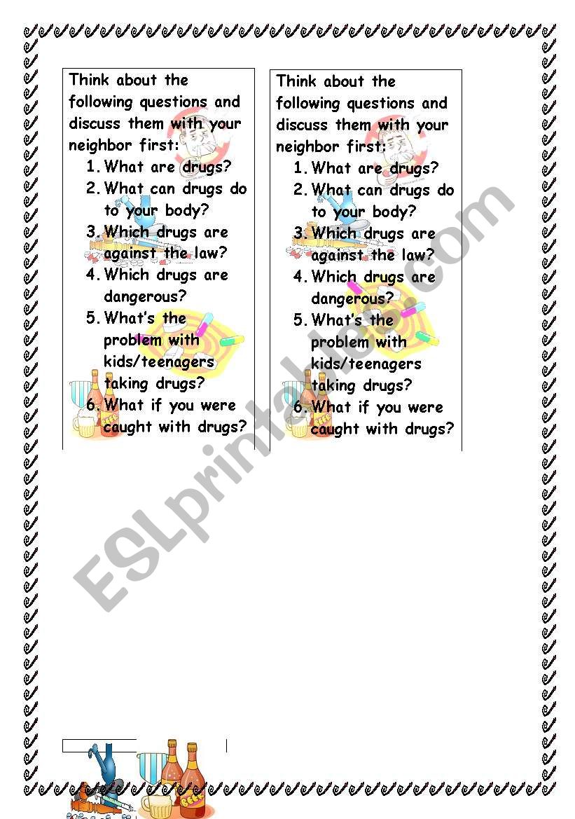 Drugs worksheet