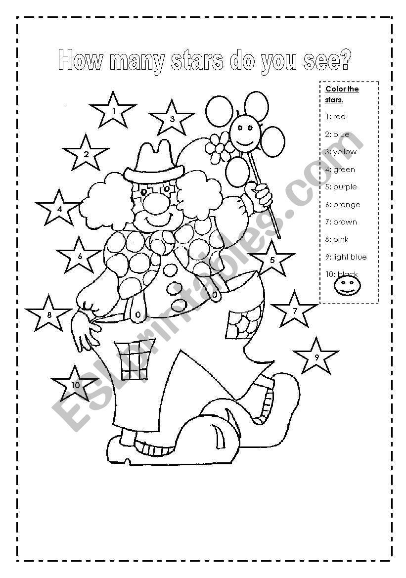 Count the stars worksheet