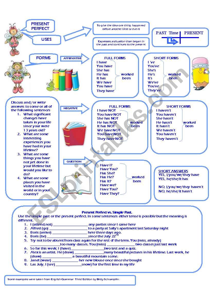 Present Perfect worksheet