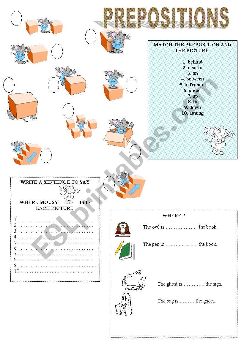 PREPOSITIONS worksheet