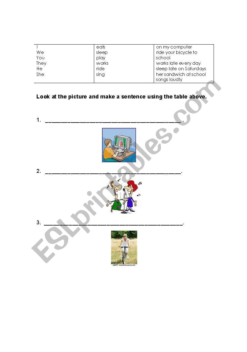 Present Simple Tense worksheet