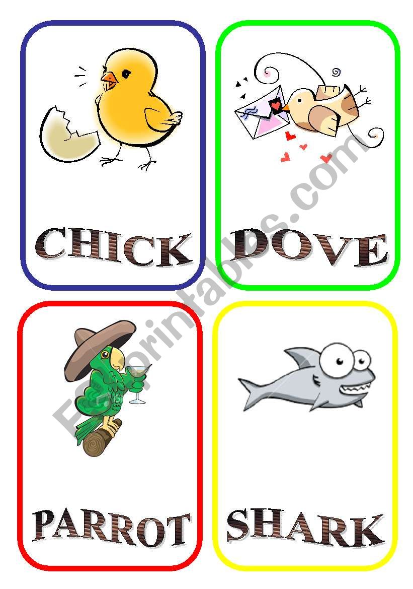 ANIMAL FLASH-CARDS - PART 8 worksheet