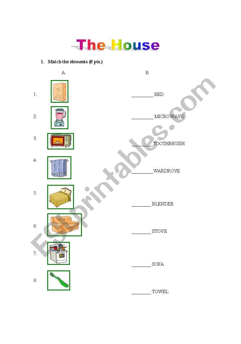 The house worksheet