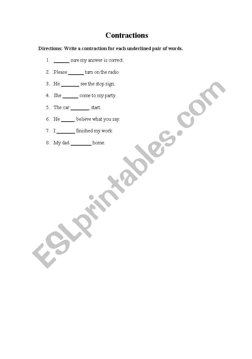 underlined pair of words worksheet